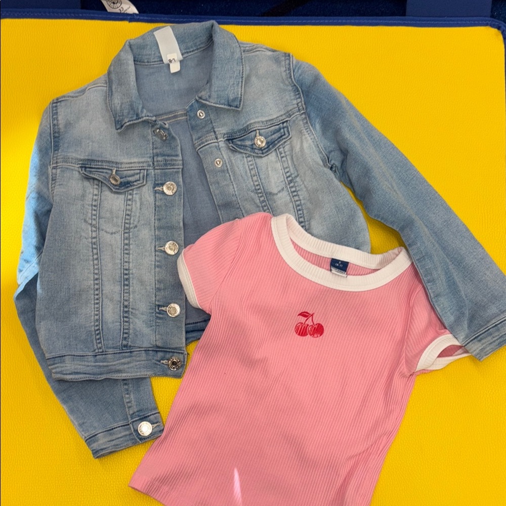 Kids Light Blue Denim Jacket - Casual Layering Piece